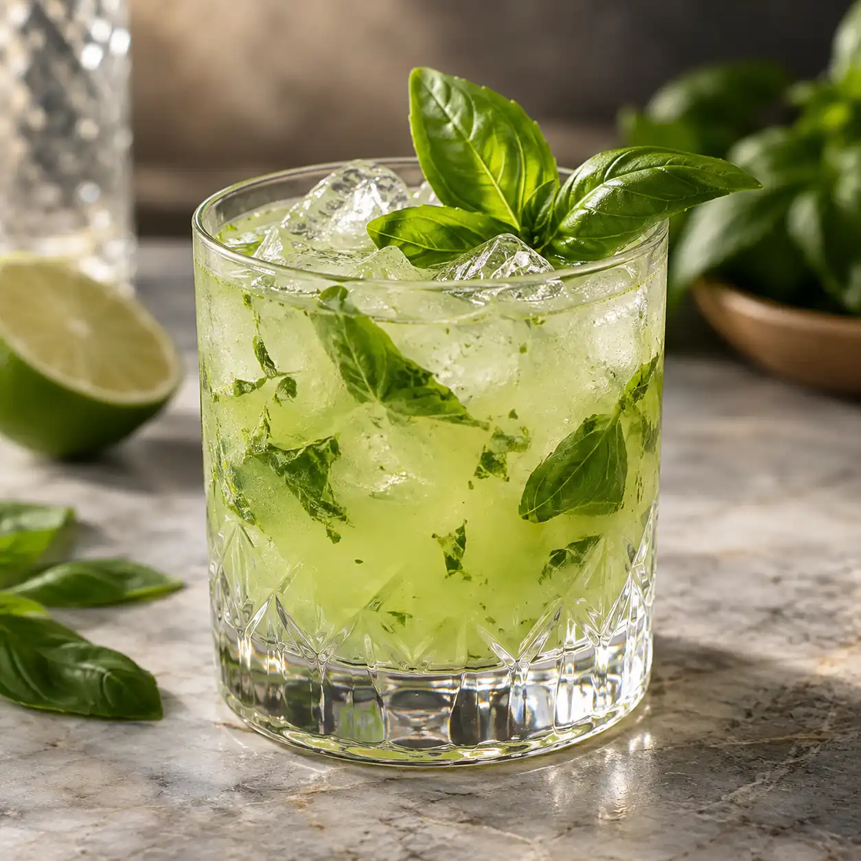 Gin Basil Smash – Gin, Zitrone und frisches Basilikum