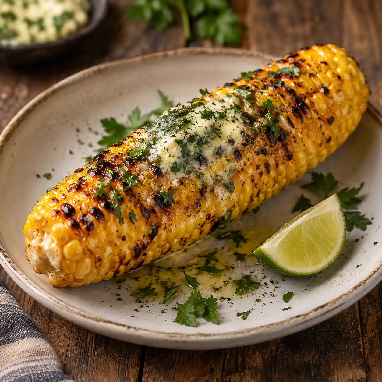Maiskolben – Gegrillt mit Kräuterbutter