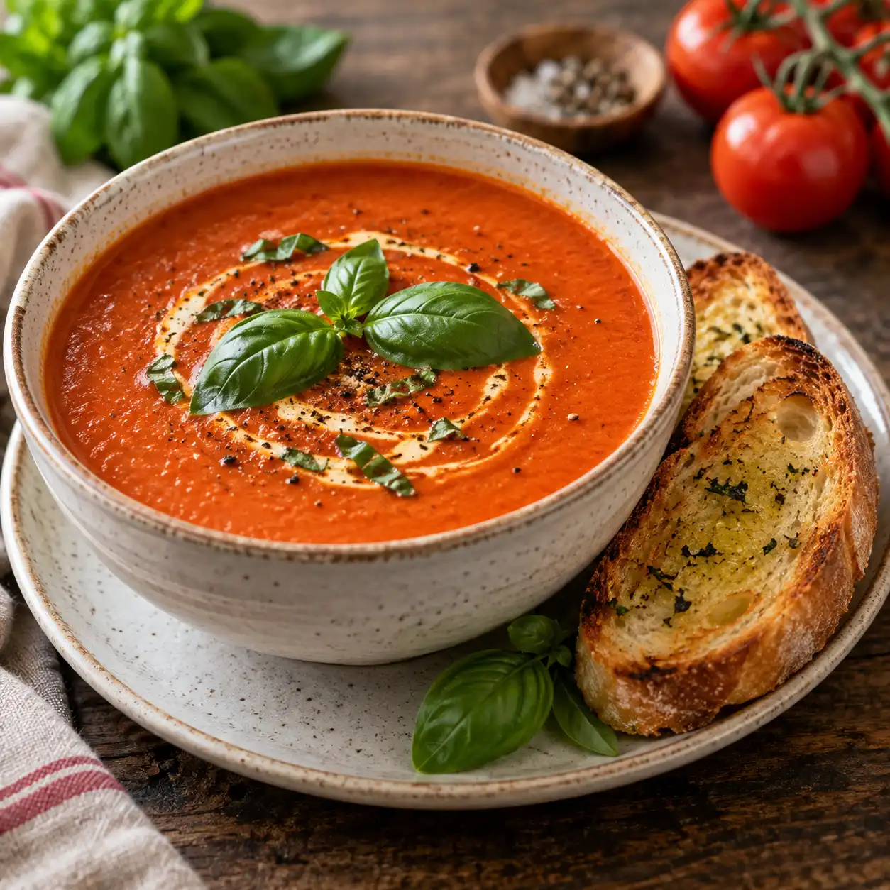 Tomatensuppe aus der Restaurant-Demo