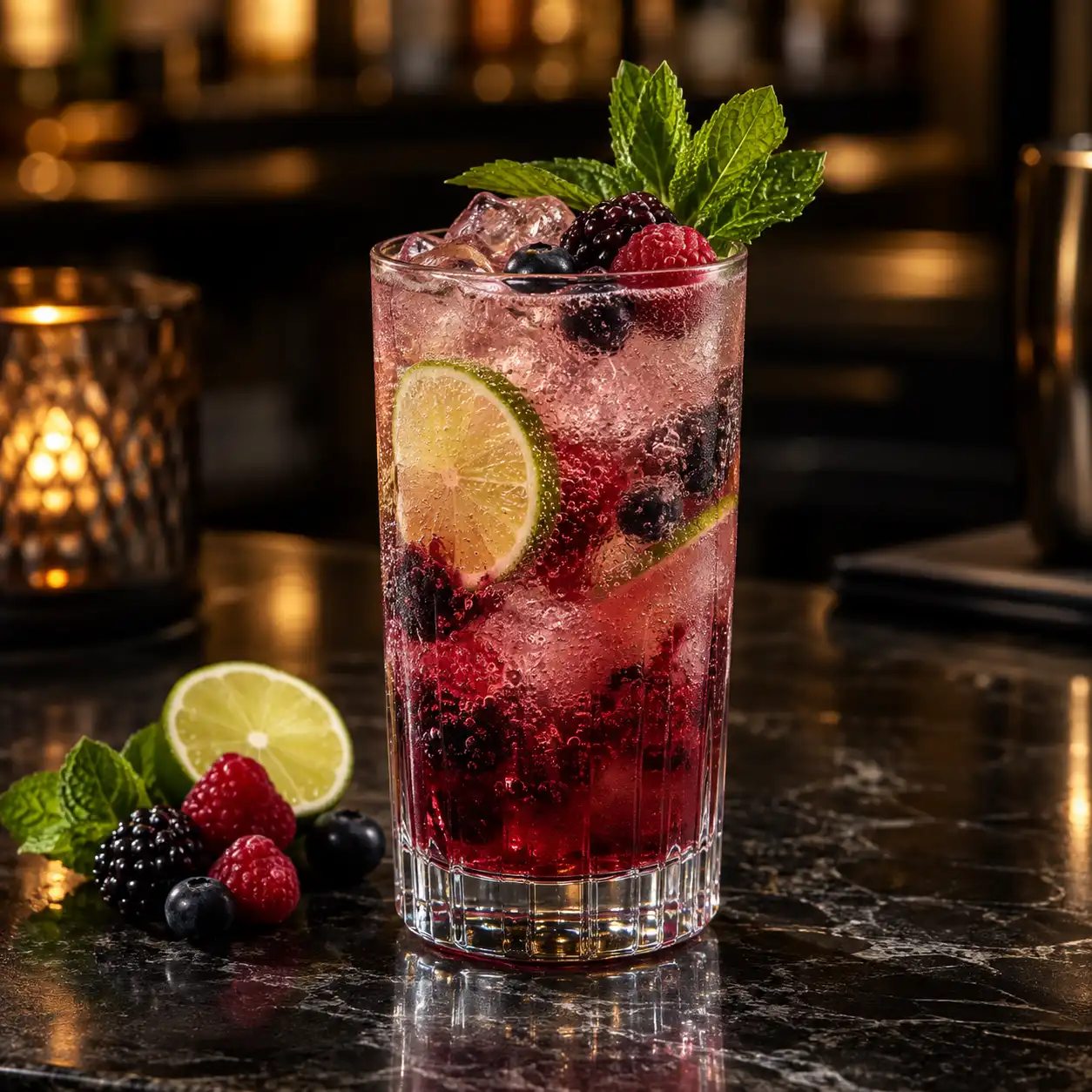 Virgin Berry – Beeren, Limette und Soda · alkoholfrei
